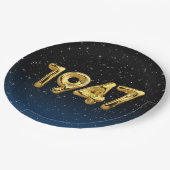 Assiettes En Carton Ballons D'Anniversaire 1947 En Étoiles (Angle)