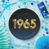 Assiettes En Carton Ballons d'anniversaire 1965 En Stars Plaque en pap (Fête)