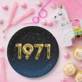 Assiettes En Carton Ballons D'Anniversaire 1971 En Étoiles (Fête)