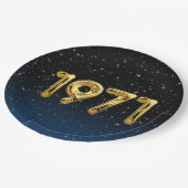 Assiettes En Carton Ballons D'Anniversaire 1971 En Étoiles (Angle)