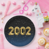 Assiettes En Carton Ballons d'anniversaire 2002 En Stars Plaque de pap (Fête)