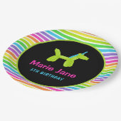 ASSIETTES EN CARTON BALLONS D'ANNIVERSAIRE DE NEON (Angle)