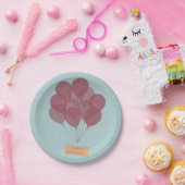 Assiettes En Carton Ballons d'anniversaire heureux (Fête)