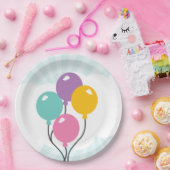 Assiettes En Carton Ballons dans les nuages Plaques de papier d'annive (Fête)