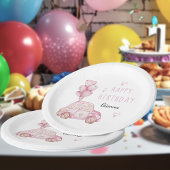 Assiettes En Carton Ballons de coeur et voiture mignonne fête d'annive