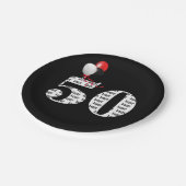 Assiettes En Carton Ballons de fête du 50e anniversaire (Angle)