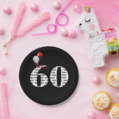 Assiettes En Carton Ballons de fête du 60e anniversaire (Fête)