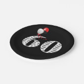 Assiettes En Carton Ballons de fête du 60e anniversaire (Angle)