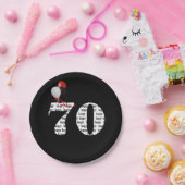 Assiettes En Carton Ballons de fête du 70e anniversaire (Fête)
