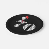 Assiettes En Carton Ballons de fête du 70e anniversaire (Angle)