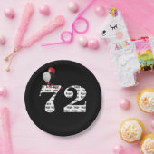 Assiettes En Carton Ballons de fête du 72e anniversaire (Fête)