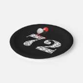 Assiettes En Carton Ballons de fête du 72e anniversaire (Angle)