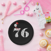 Assiettes En Carton Ballons de fête du 76e anniversaire (Fête)