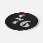 Assiettes En Carton Ballons de fête du 76e anniversaire (Angle)