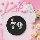Assiettes En Carton Ballons de fête du 79e anniversaire (Fête)