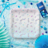 Assiettes En Carton Ballons Unicorne arc-en-ciel fête d'anniversaire (Fête)