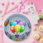 Assiettes En Carton Balloon d'anniversaire (Fête)