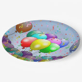 Assiettes En Carton Balloon d'anniversaire (Angle)