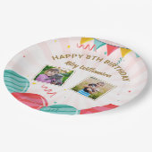 Assiettes En Carton Balloon d'anniversaire Or rose Confetti Photos N'i (Angle)