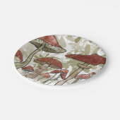 Assiettes En Carton Balloon de champignons verts et rouges (Angle)