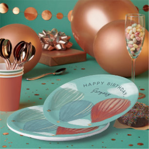Assiettes En Carton Balloons à air chaud peint Personnalisé