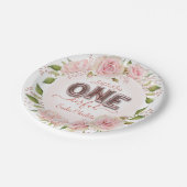 Assiettes En Carton Balloons d'anniversaire personnalisés pour filles (Angle)