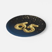 Assiettes En Carton Balloons Et Plaque Papier Confetti En Or Du 65E Pa (Angle)