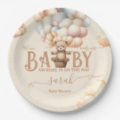 Assiettes En Carton Balloons Ours Teddy Bearly Wait Genre Neutre (Devant)