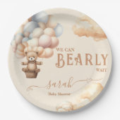 Assiettes En Carton Balloons Ours Teddy Bearly Wait Genre Neutre (Devant)