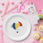 Assiettes En Carton Ballotte et crayon à air chaud (Fête)