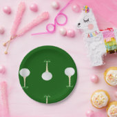Assiettes En Carton Bals de golf en motif vert (Fête)