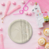 Assiettes En Carton Bambou, arrière - plan beige (Fête)