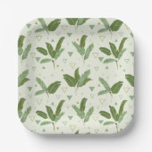 Assiettes En Carton Banana Leaf With Triangles (Recto)