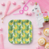 Assiettes En Carton Banana Leaves et Fruit Pattern (Fête)