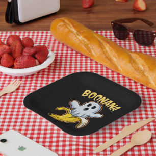 Assiettes En Carton Bananana Fantôme Mignon Banane Halloween