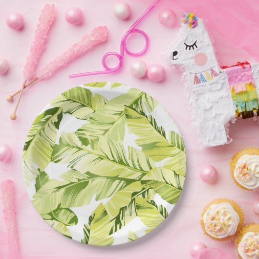 Assiettes En Carton Banane Feuille 4 (Fête)