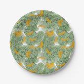 Assiettes En Carton Banane tropicale moderne Motif vert (Devant)