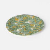 Assiettes En Carton Banane tropicale moderne Motif vert (Angle)