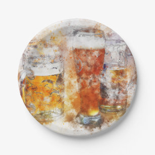 Assiettes En Carton Bande de bière