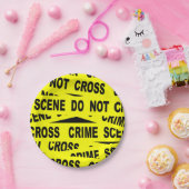 Assiettes En Carton Bande de scène de crime (Fête)