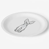 Assiettes En Carton Bande dessinée de chat de Sphynx (Angle)