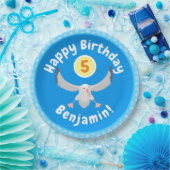 Assiettes En Carton Bande dessinée de l'oiseau mûre albatros (Fête)