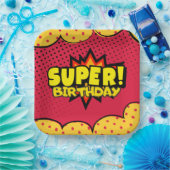 Assiettes En Carton Bande dessinée super-héros garçon anniversaire (Fête)