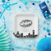 Assiettes En Carton Bande dessinée Superhero Anniversaire (Fête)