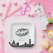 Assiettes En Carton Bande dessinée Superhero Anniversaire (Fête)