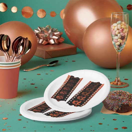 Assiettes En Carton Bande film négative