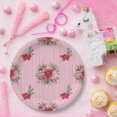 Assiettes En Carton Bande florale d'oiseaux de la canneberge Poinsetti (Fête)