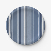 Assiettes En Carton Bandes Bleues et blanches (Devant)