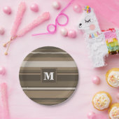 Assiettes En Carton Bandes Brown (Fête)