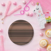 Assiettes En Carton Bandes de chocolat (Fête)